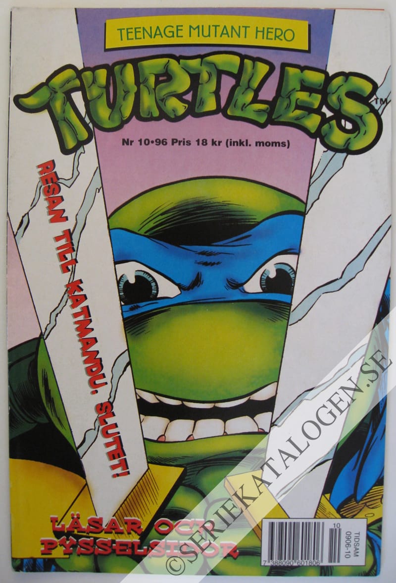Framsida på Teenage mutant hero turtles #10 (1996)