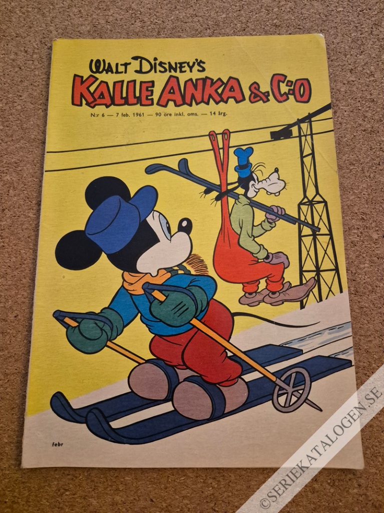 Framsida på Kalle Anka & C:o #6 (1961)