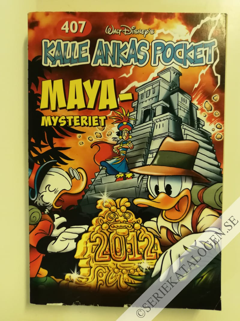 Framsida på Kalle Ankas pocket #407 - Mayamysteriet (2012)
