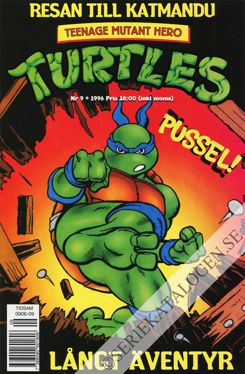 Framsida på Teenage mutant hero turtles #9 (1996)