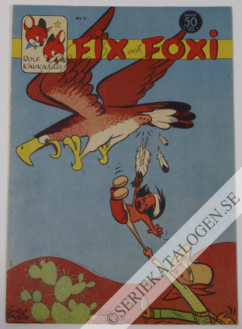 Framsida på Fix och Foxi #4 (1958)