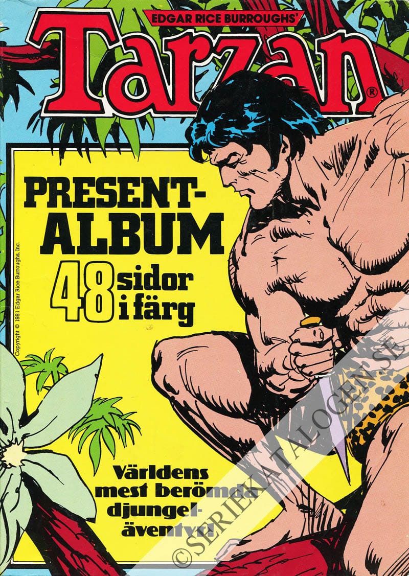 Framsida på Tarzan presentalbum (Dödsögonblicket) (1981)