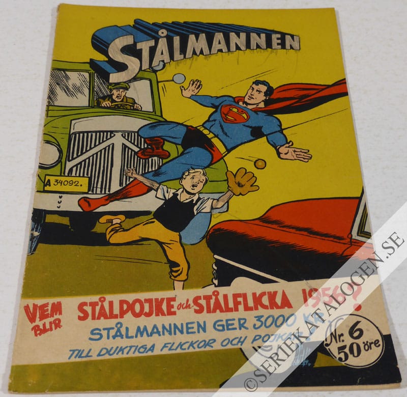 Framsida på Stålmannen #6 (1956)
