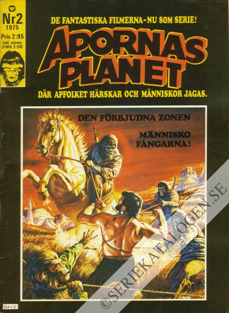 Framsida på Apornas planet #2 (1975)