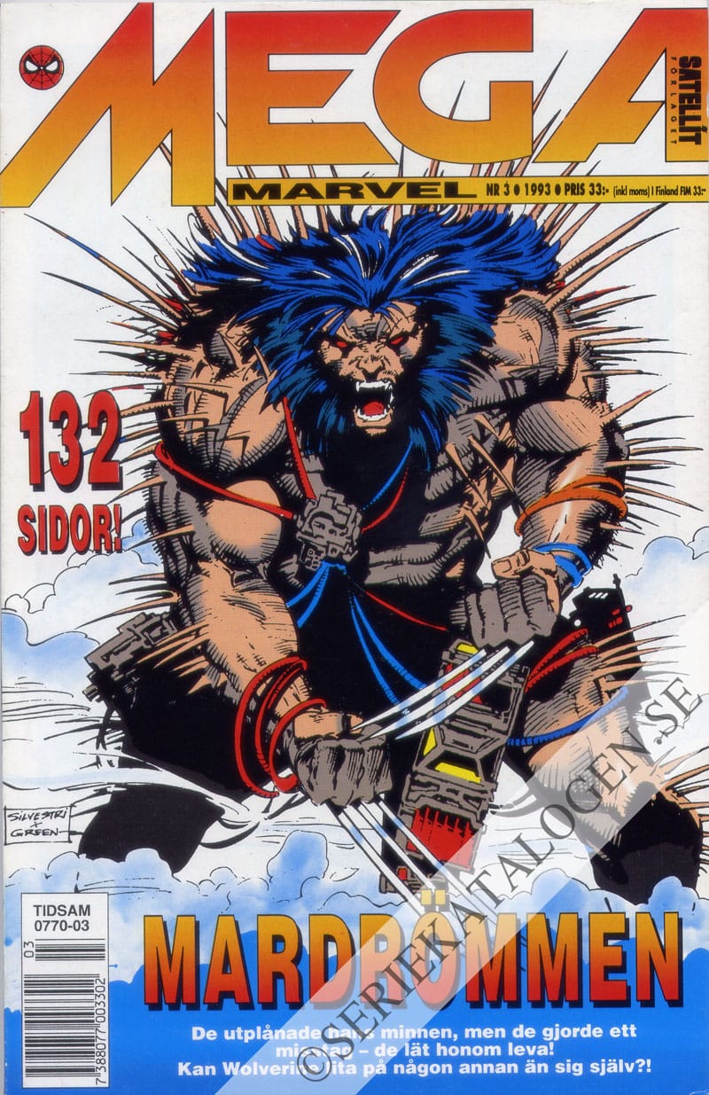 Framsida på Mega Marvel Wolverine (1993)