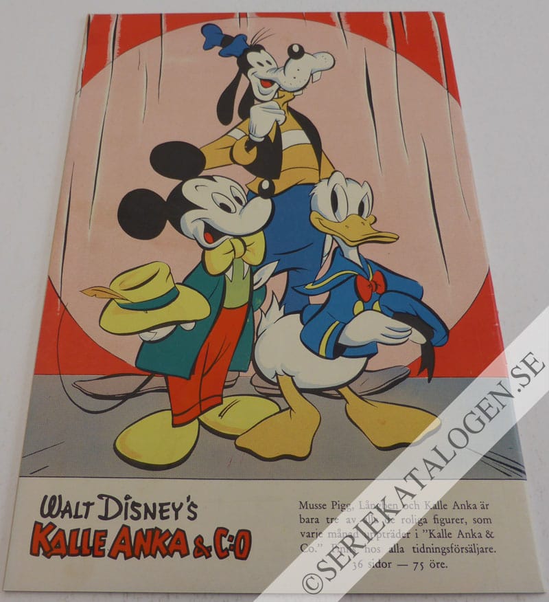 Baksida på Musse Pigg och negerpojken Torsdag (1953)