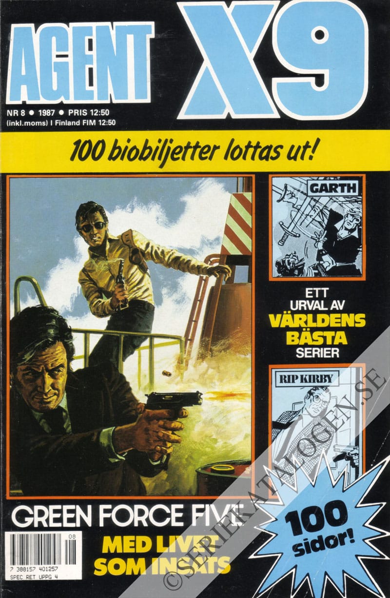 Framsida på Agent X9 #8 (1987)