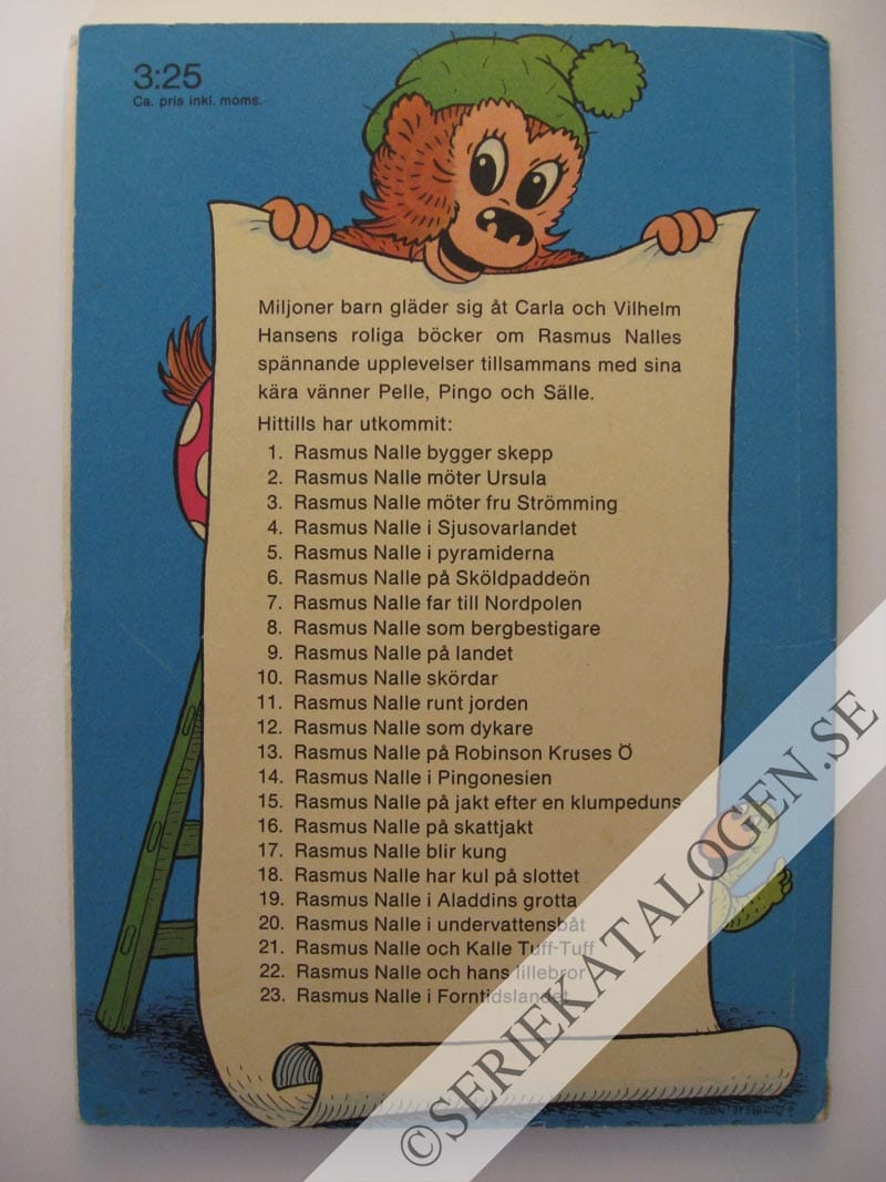 Baksida på Rasmus Nalle i forntidslandet (1972)
