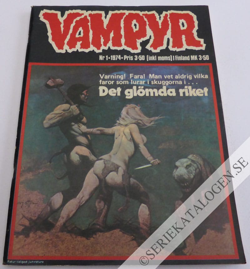 Framsida på Vampyr Det glömda riket (1974)