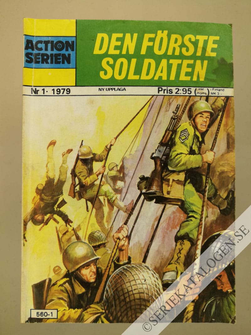 Framsida på Actionserien Den förste soldaten (1979)