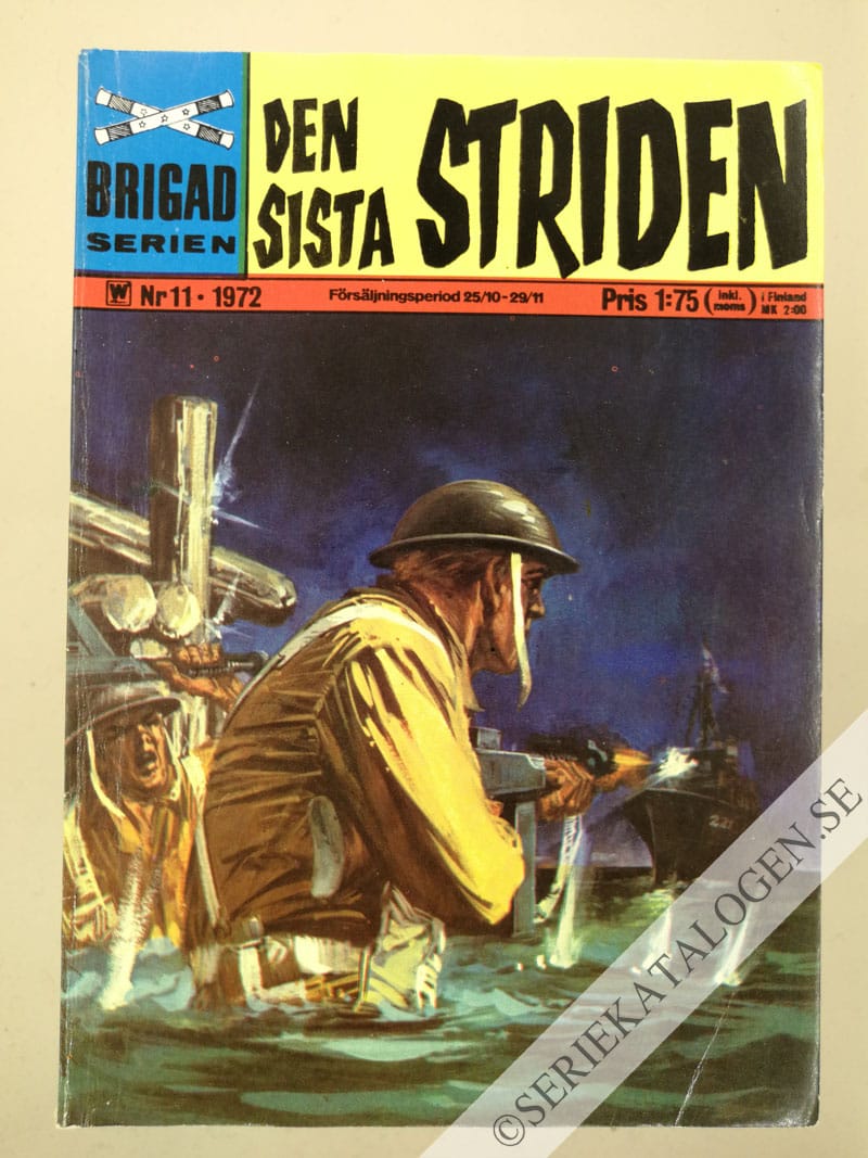 Framsida på Brigadserien Den sista striden (1972)