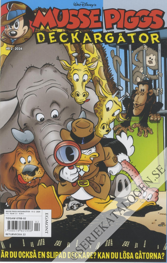 Framsida på Musse Piggs deckargåtor #2 (2024)