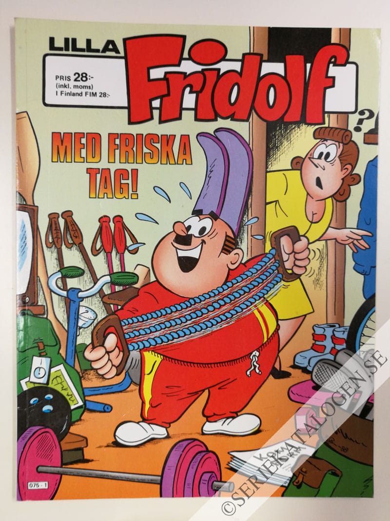 Framsida på Lilla Fridolf Med friska tag! (1988)