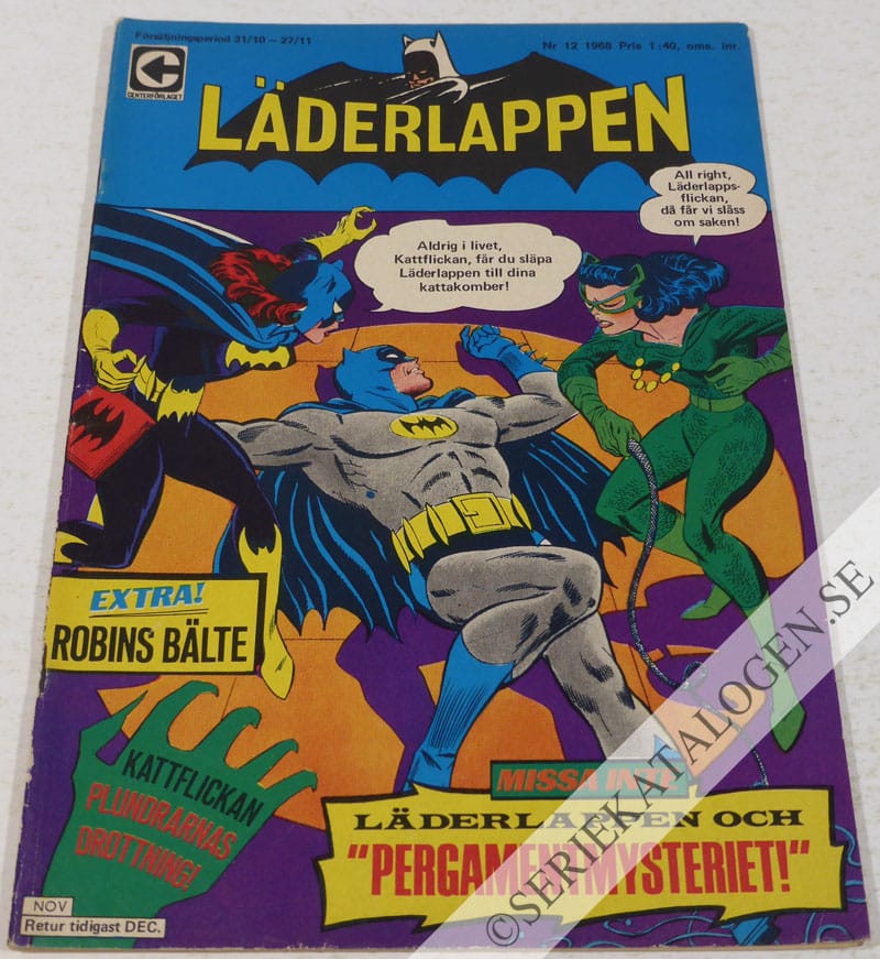 Framsida på Läderlappen och Robin #12 (1968)