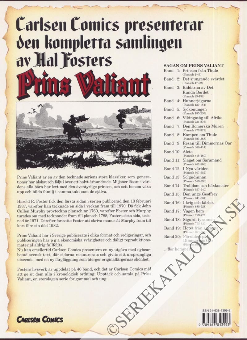Baksida på Förräderi på dimmornas öar (1999)