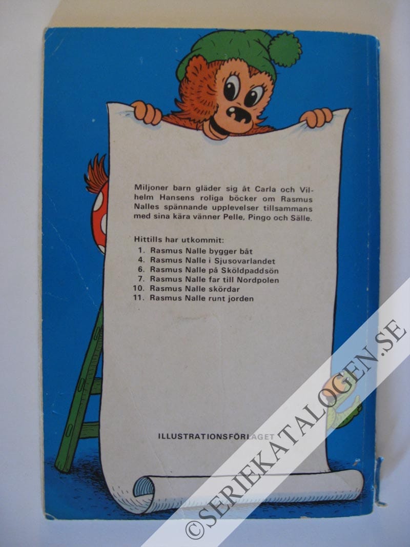 Baksida på Rasmus Nalle runt jorden (196?)