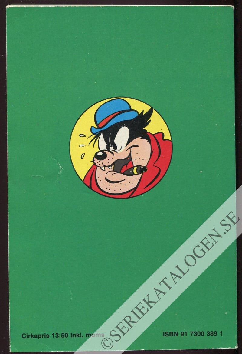 Baksida på Musse Pigg på rätt spår (1977)