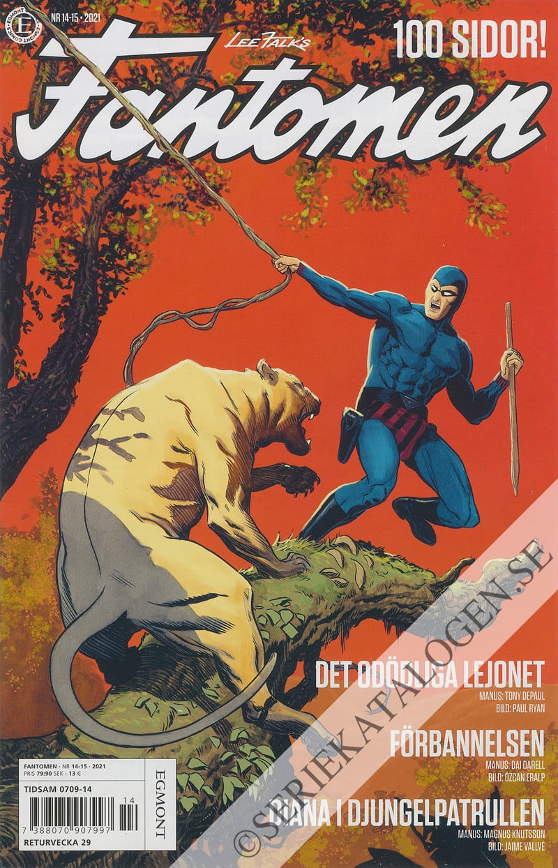 Framsida på Fantomen #14-15 (2021)