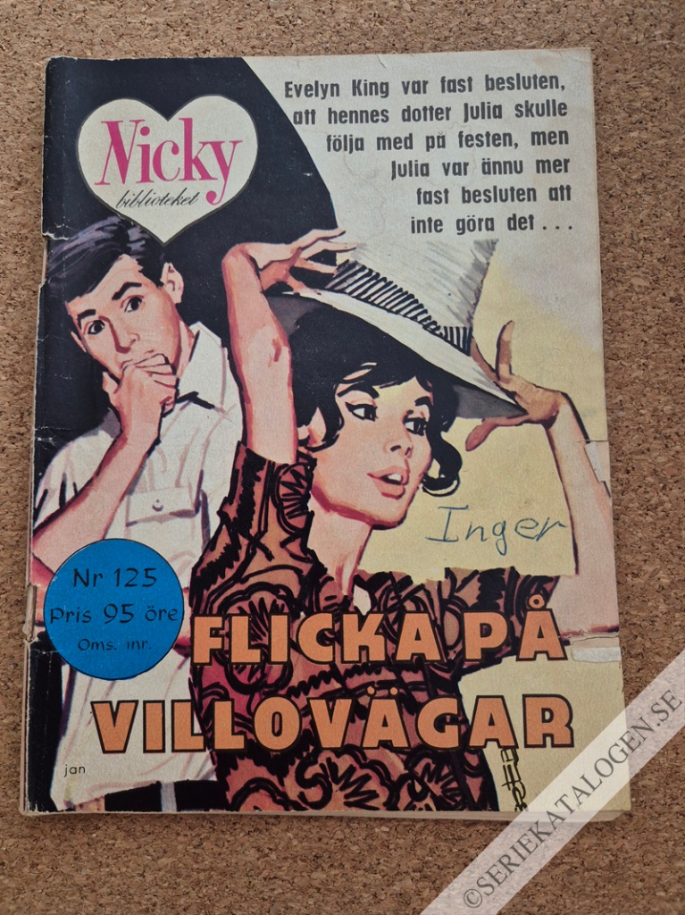 Framsida på Nicky-biblioteket #125 - Flickorna på villovägar (1964)