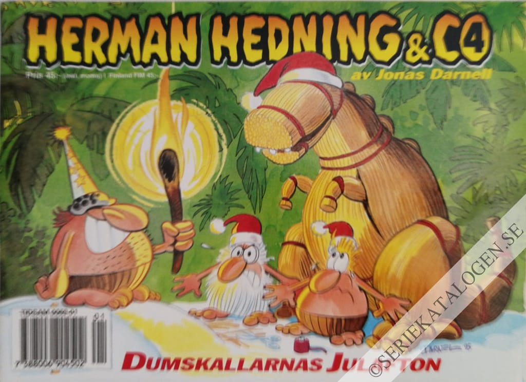 Framsida på Herman Hedning & co Dumskallarnas julafton (1995)