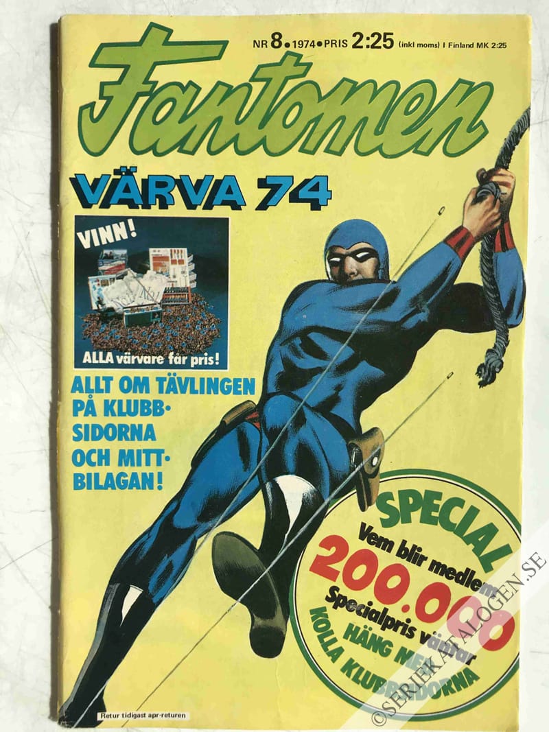 Framsida på Fantomen #8 (1974)