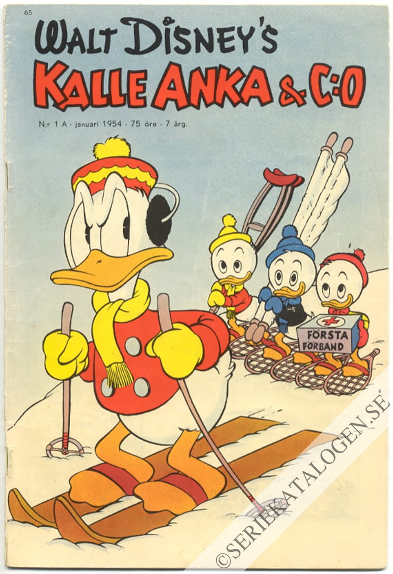 Framsida på Kalle Anka & C:o #1 A (1954)