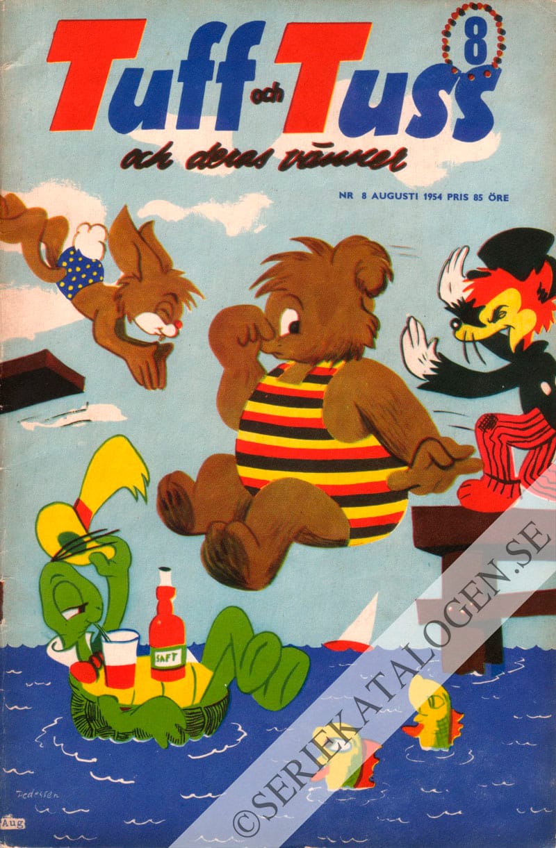 Framsida på Tuff och Tuss och deras vänner #8 (1954)