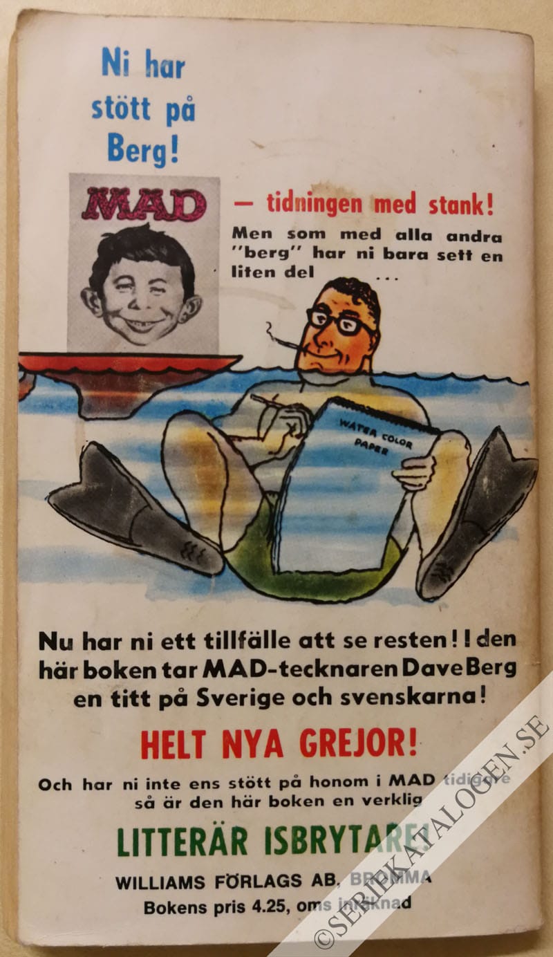 Baksida på MAD tar en titt på Sverige (1966)