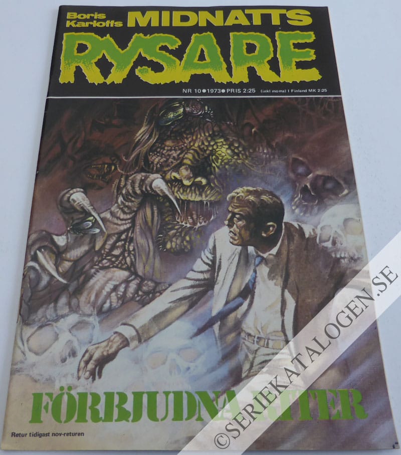 Framsida på Boris Karloffs Midnattsrysare #10 (1973)