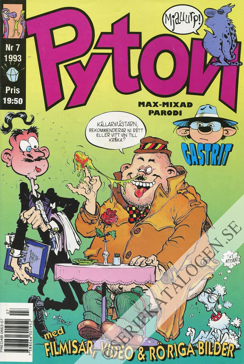 Framsida på Pyton #7 (1993)