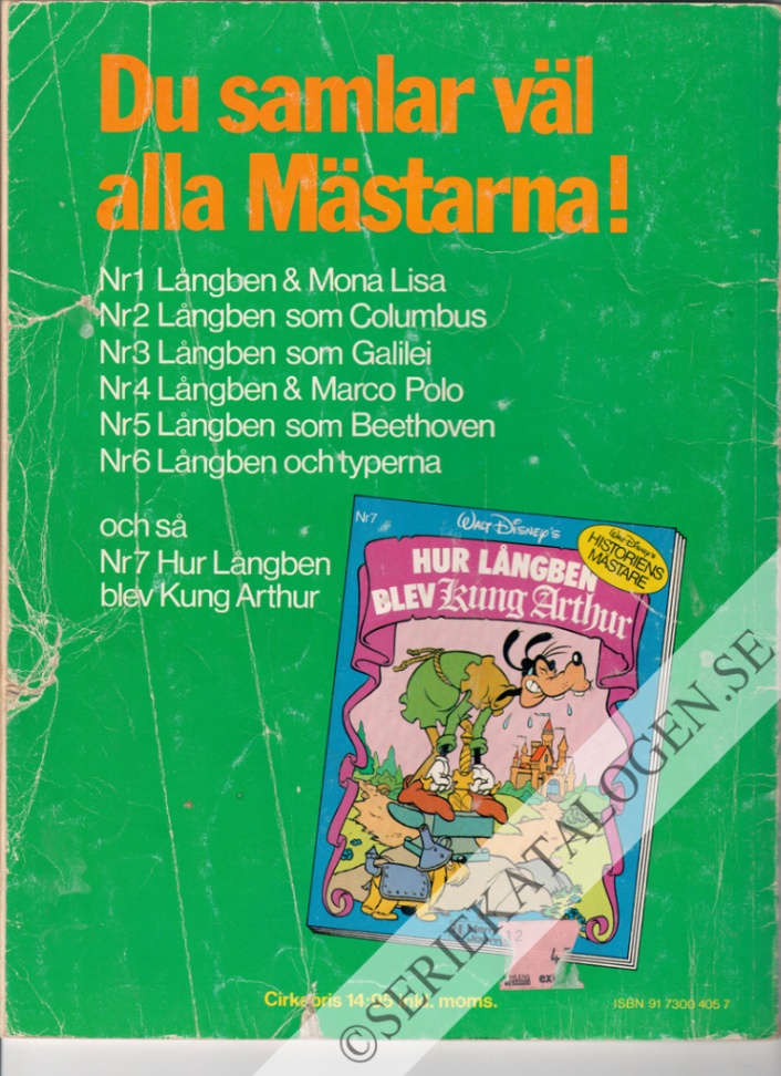 Baksida på Odyssevs Långben på Cyklopön (1979)