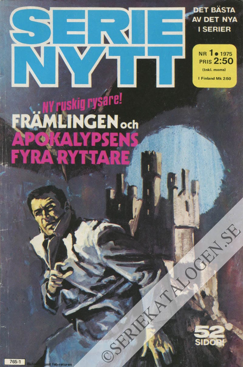 Framsida på Serie-Nytt #1 (1975)