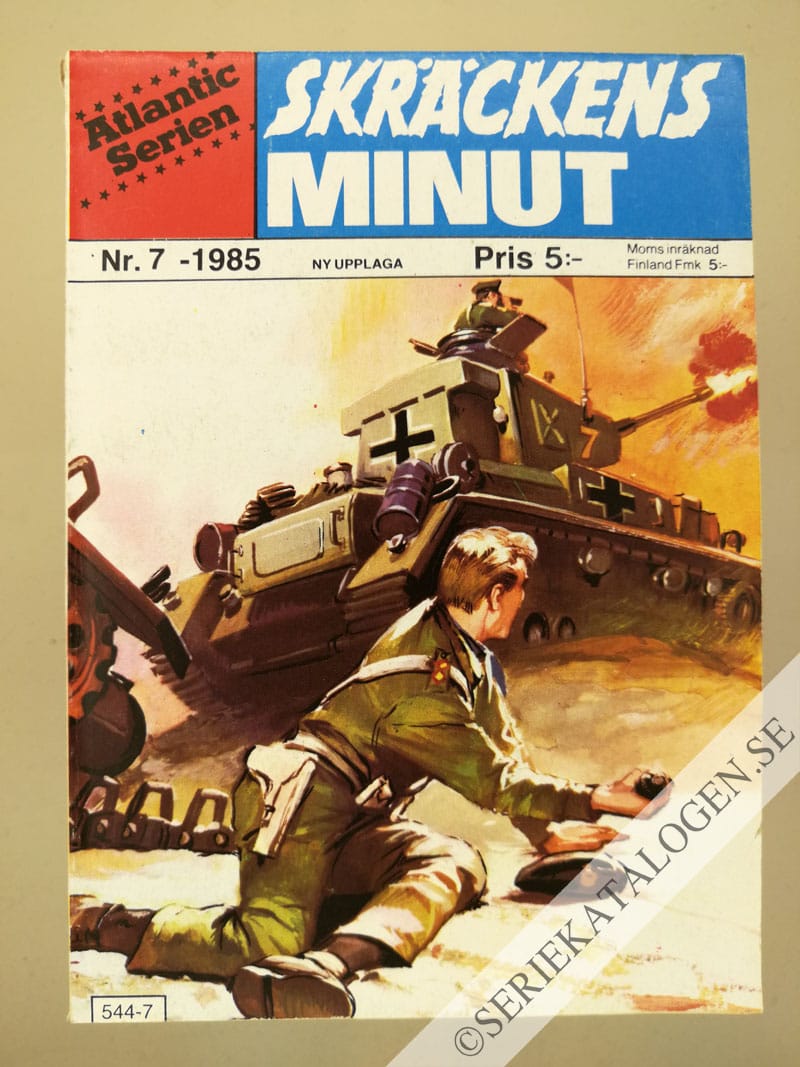 Framsida på Atlanticserien Skräckens minut (1985)