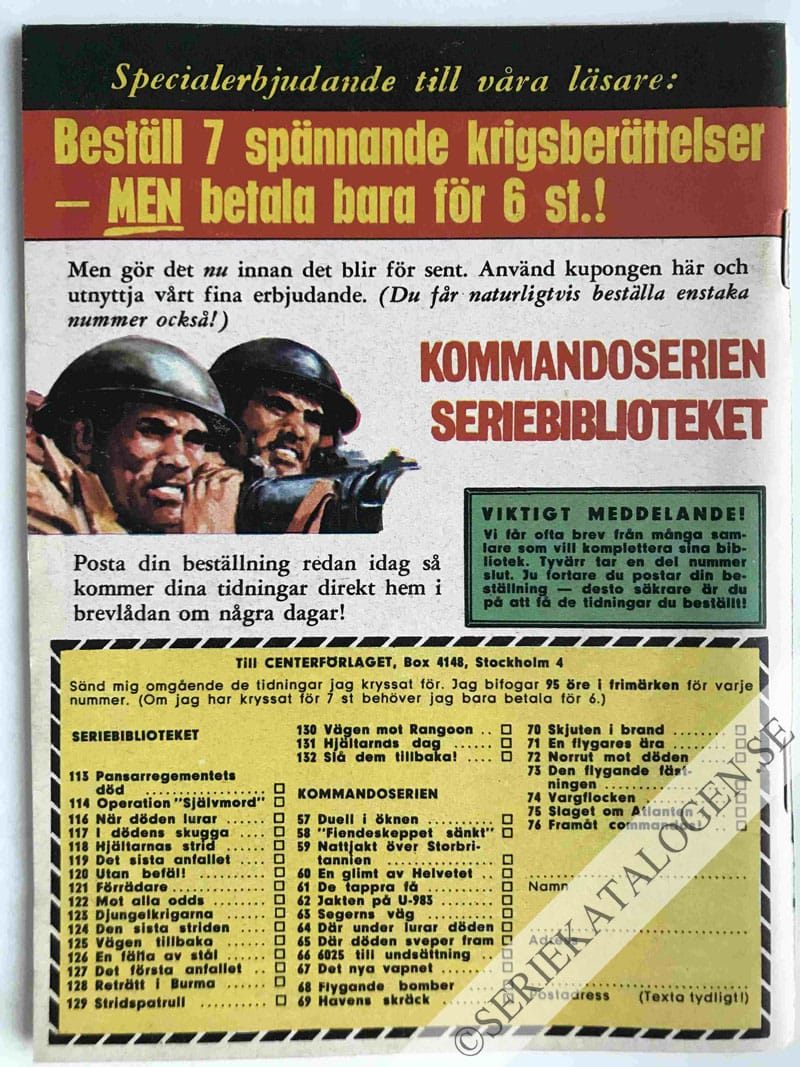Baksida på Där faran är störst (1966)