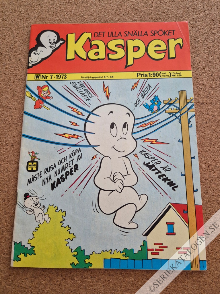 Framsida på Det lilla snälla spöket Kasper #7 (1973)