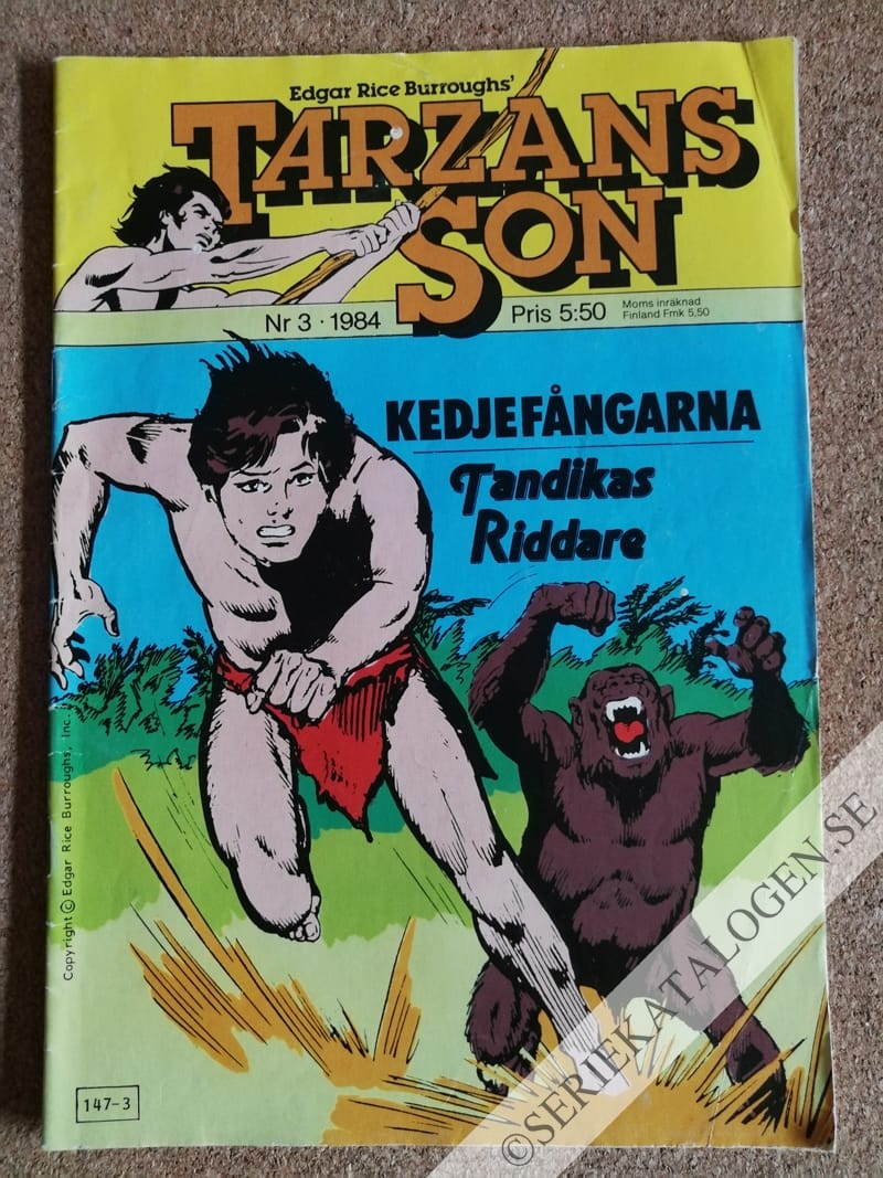 Framsida på Tarzans son #3 (1984)