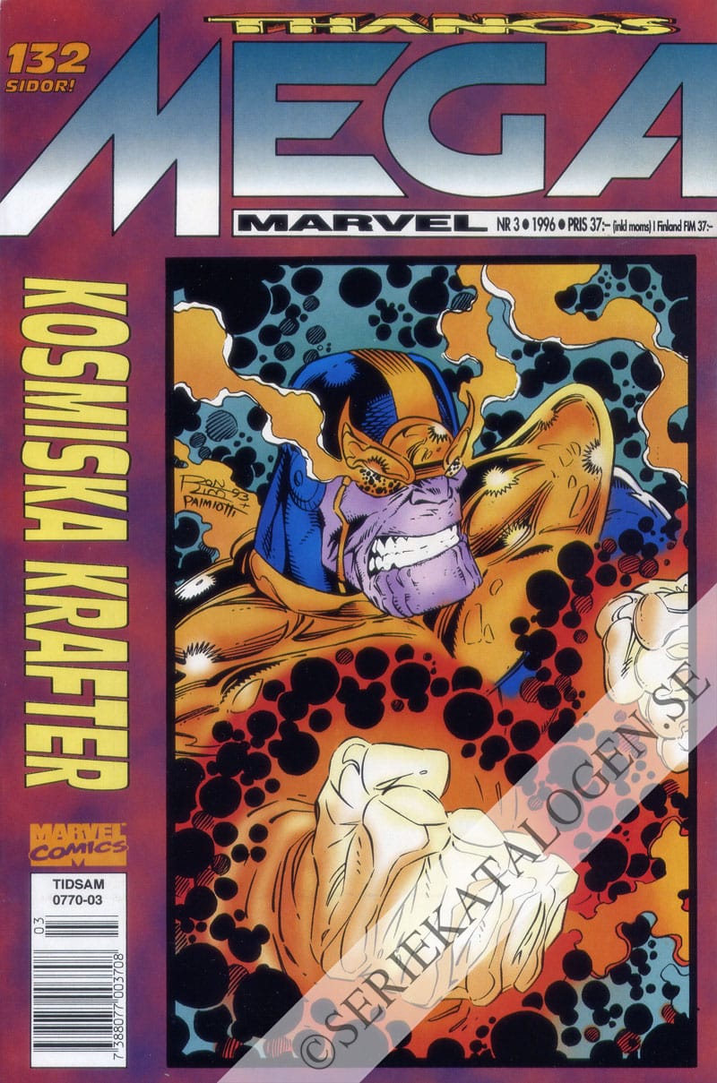 Framsida på Mega Marvel Thanos (1996)