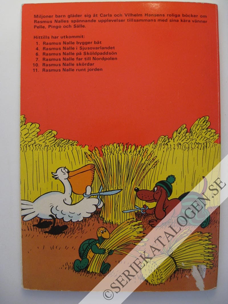Baksida på Rasmus Nalle skördar (1968)