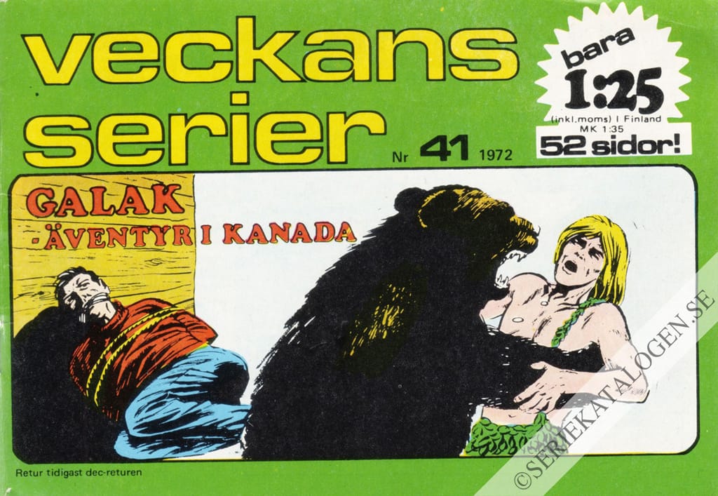 Framsida på Veckans serier #41 (1972)