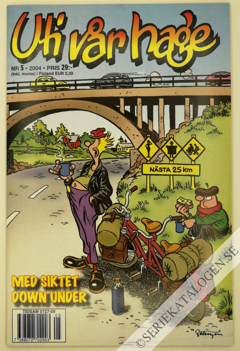 Framsida på Uti vår hage Med siktet down under (2004)