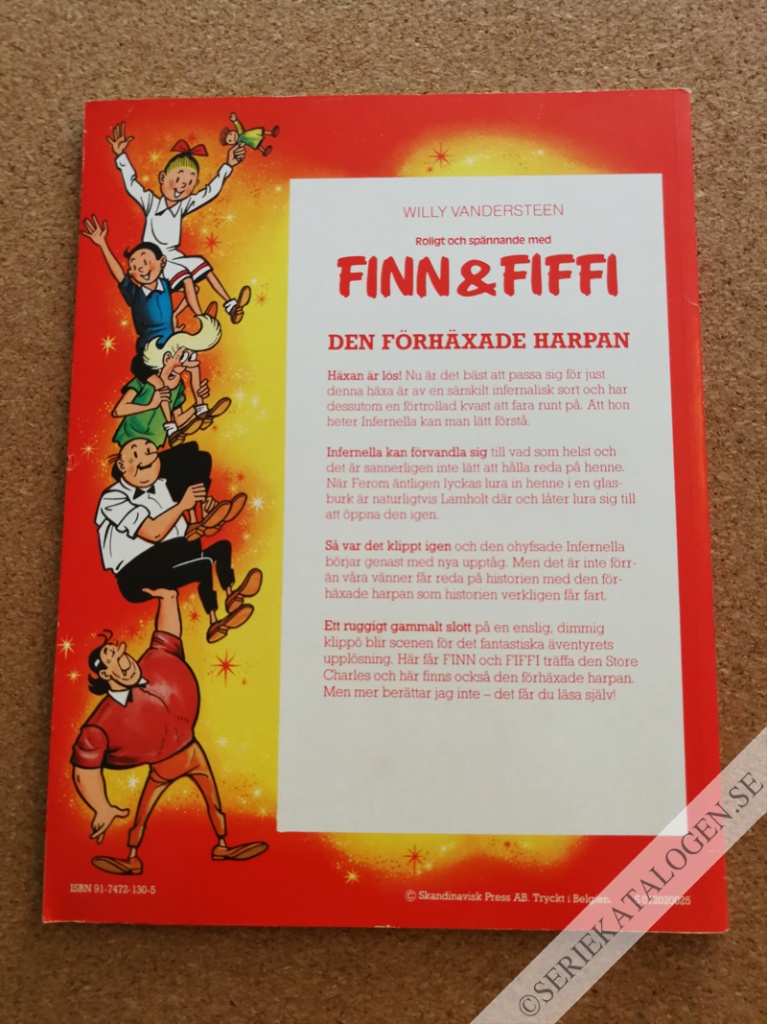 Baksida på Den förhäxade harpan (19??)