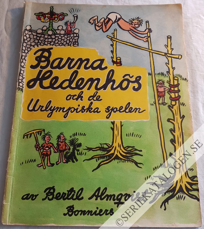 Framsida på Barna Hedenhös Barna Hedenhös och de urlympiska spelen (1952)