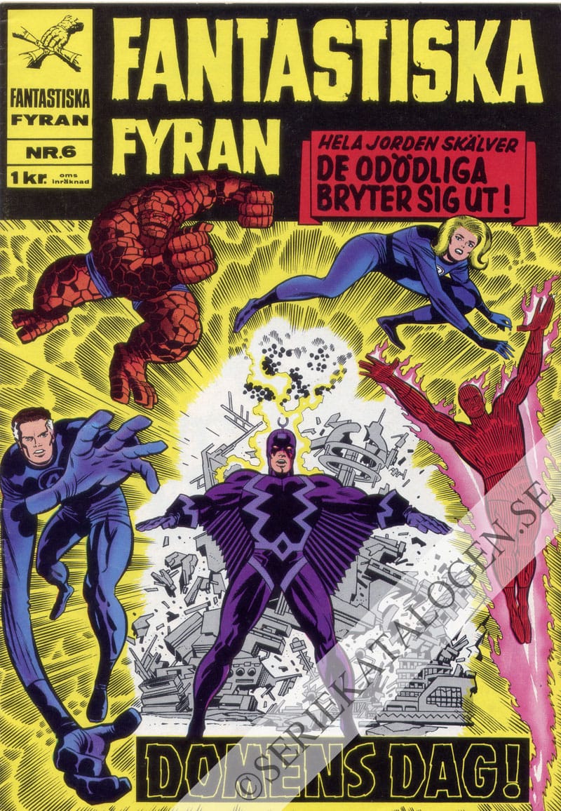 Framsida på Fantastiska Fyran #6 (1968)