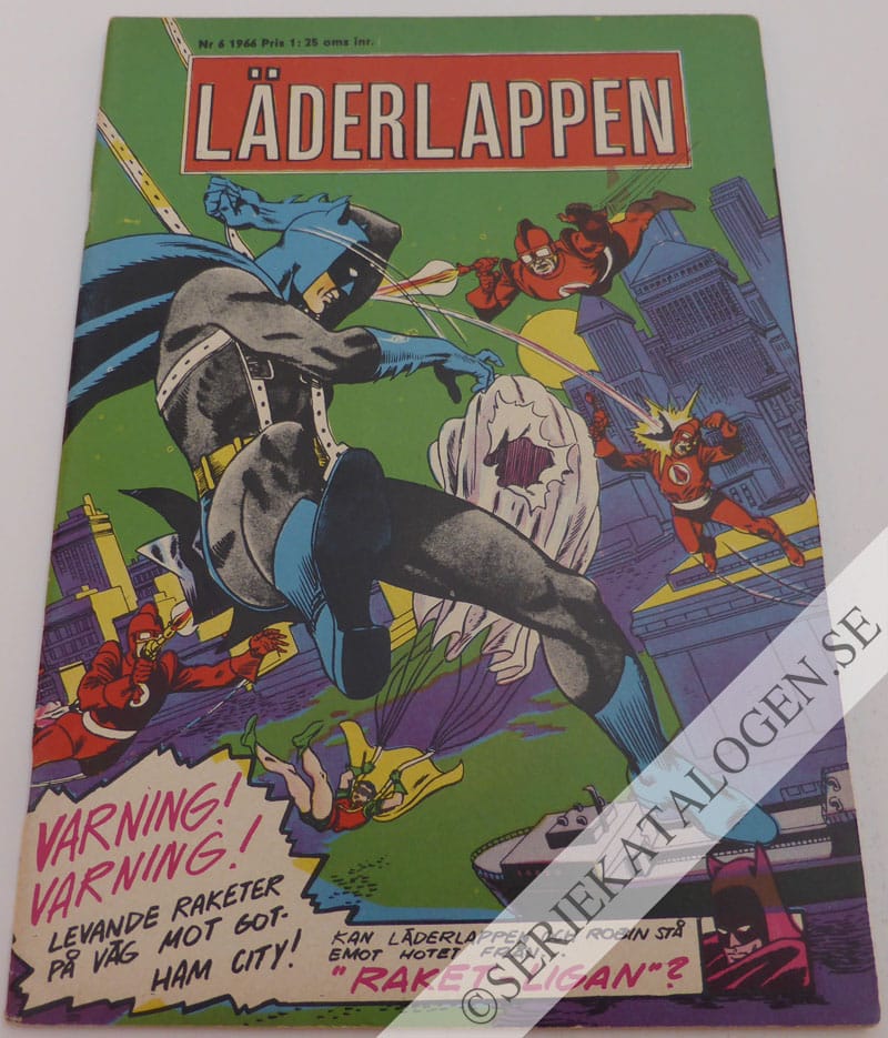 Framsida på Läderlappen och Robin #6 (1966)