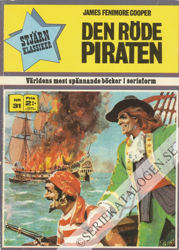 Framsida på Stjärnklassiker #31 - Den röde piraten (1972)