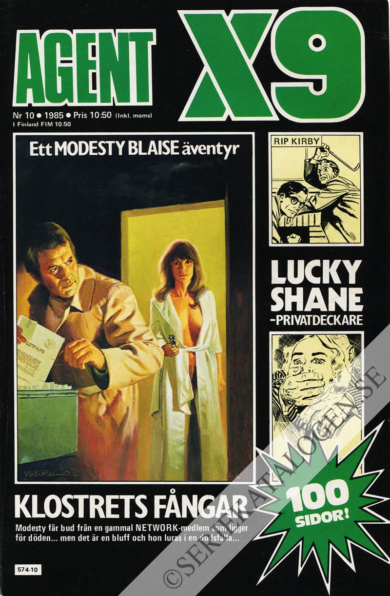 Framsida på Agent X9 #10 (1985)