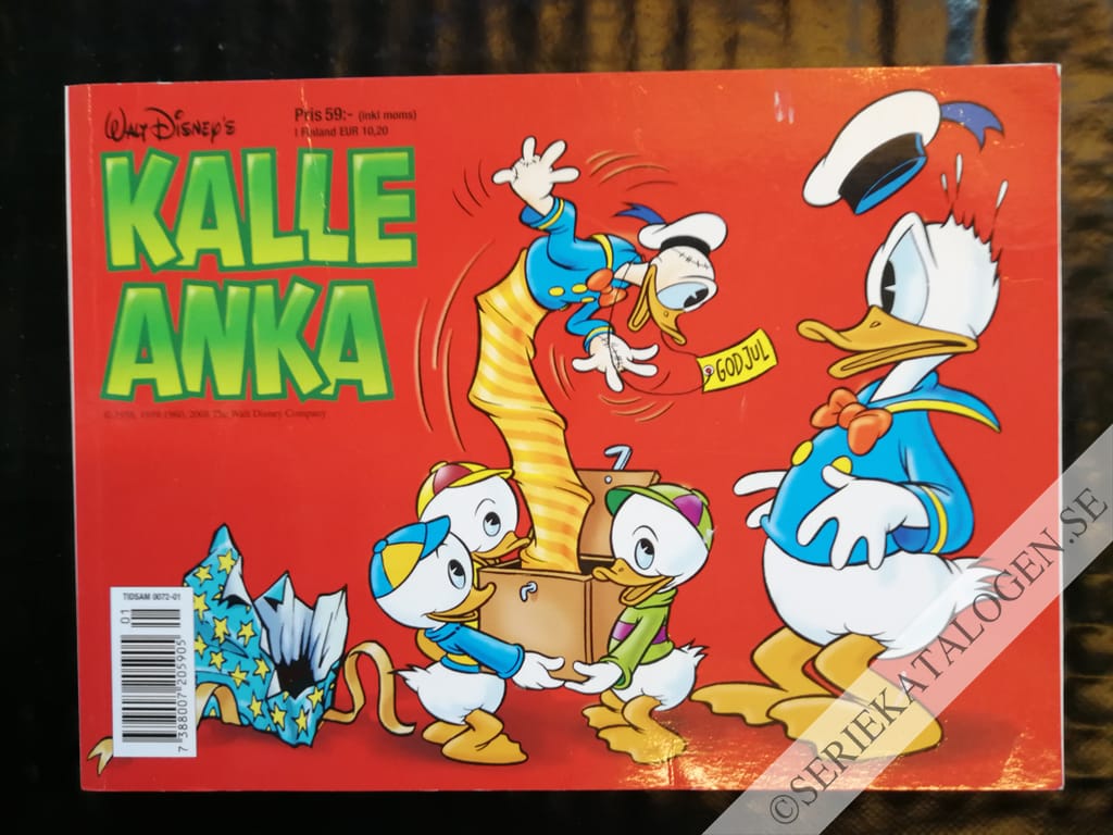 Framsida på Kalle Ankas julbok (2008)