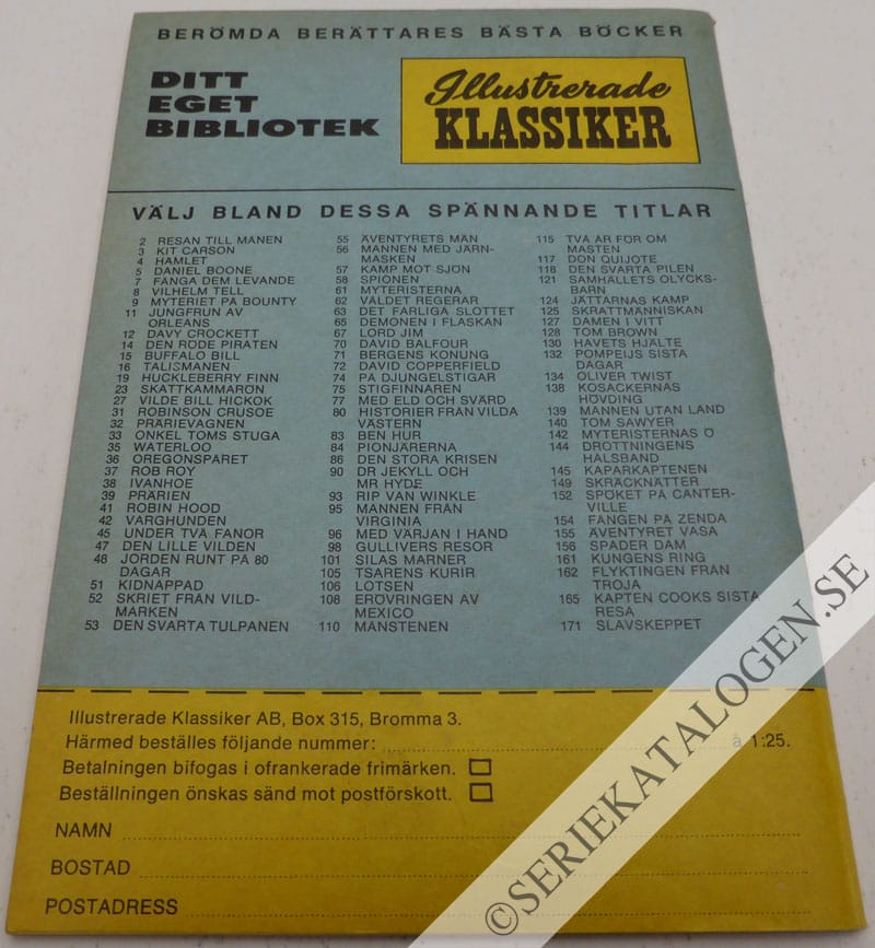 Baksida på Håll ditt ord (1968)