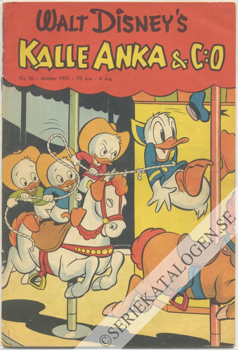 Framsida på Kalle Anka & C:o #10 (1951)