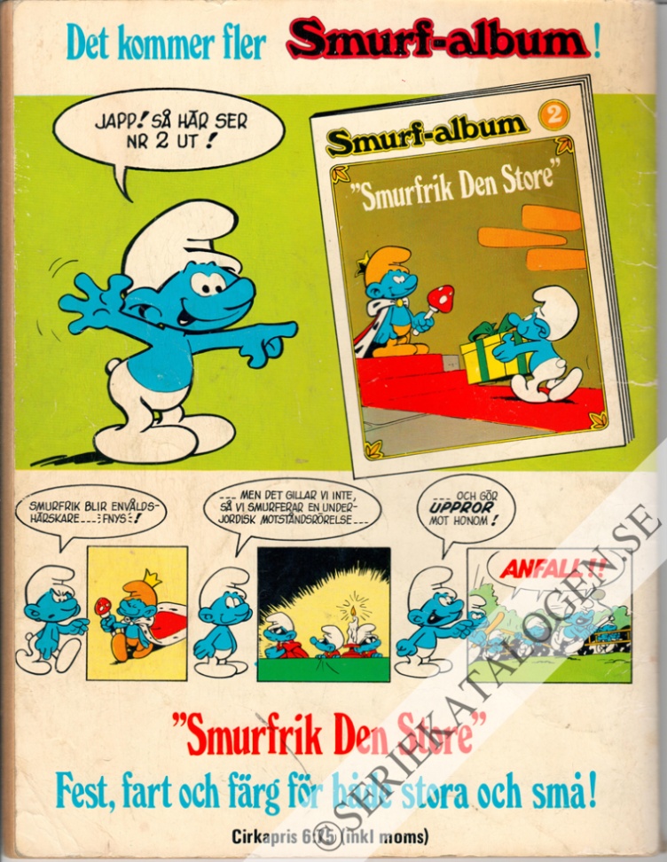 Baksida på Hotet från svartsmurferna (1972)